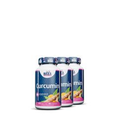 Standardizált kurkuma kivonat 500 mg, Haya Labs Curcumin, 3x60 kapszula