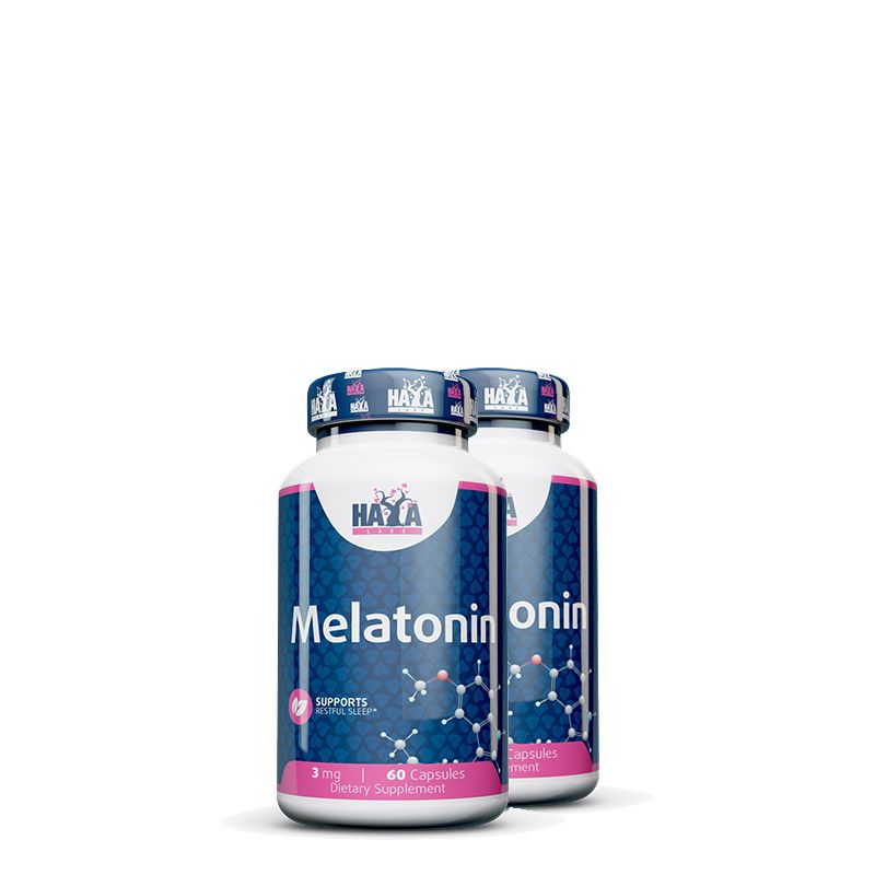 Melatonin 3 mg, Haya Labs Melatonin, 2x60 kapszula
