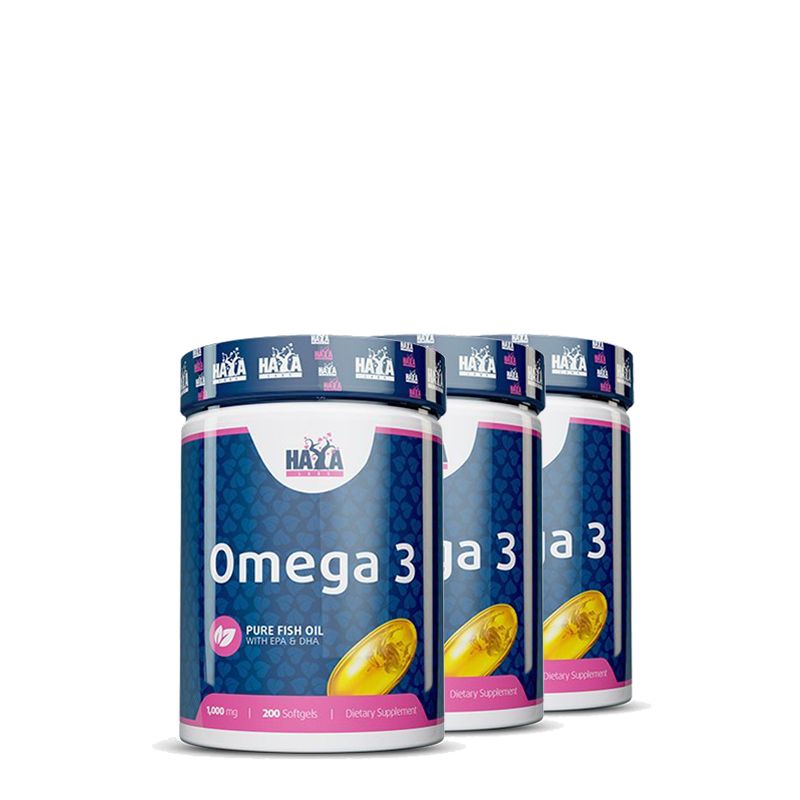 Halolaj 1000 mg, 180/120 EPA/DHA , Haya Labs Omega 3, 3x200 kapszula
