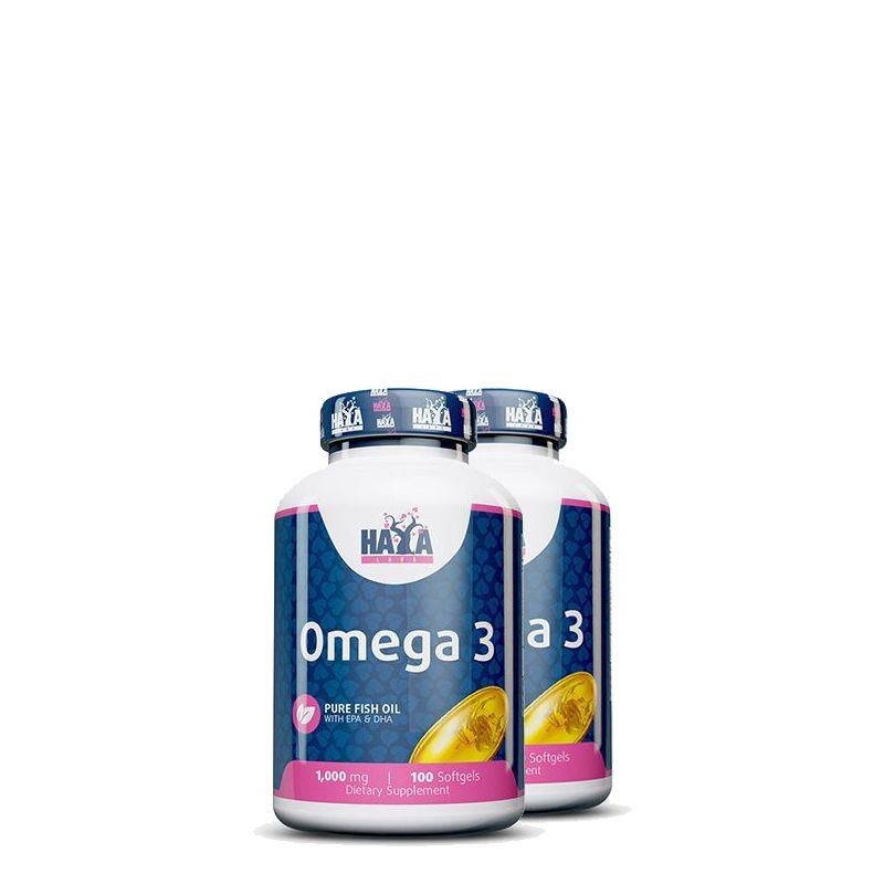 Halolaj 1000 mg, 180/120 EPA/DHA , Haya Labs Omega 3, 2x100 kapszula