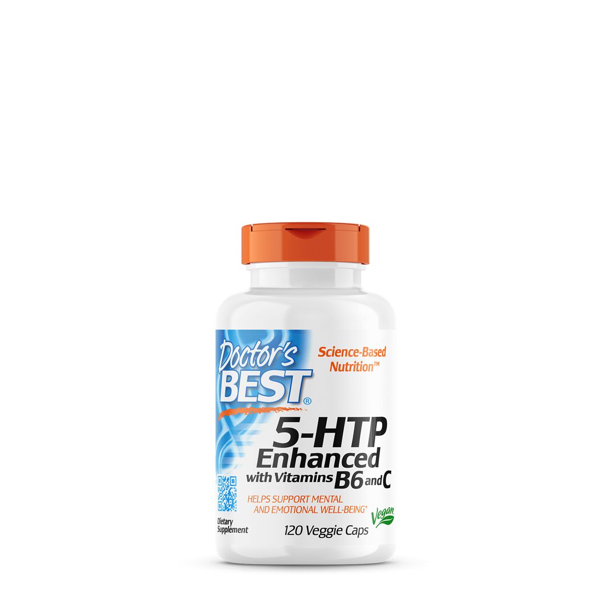 5-HTP formula vitaminokkal, Doctor's Best 5-HTP Enhanced, 120 kapszula