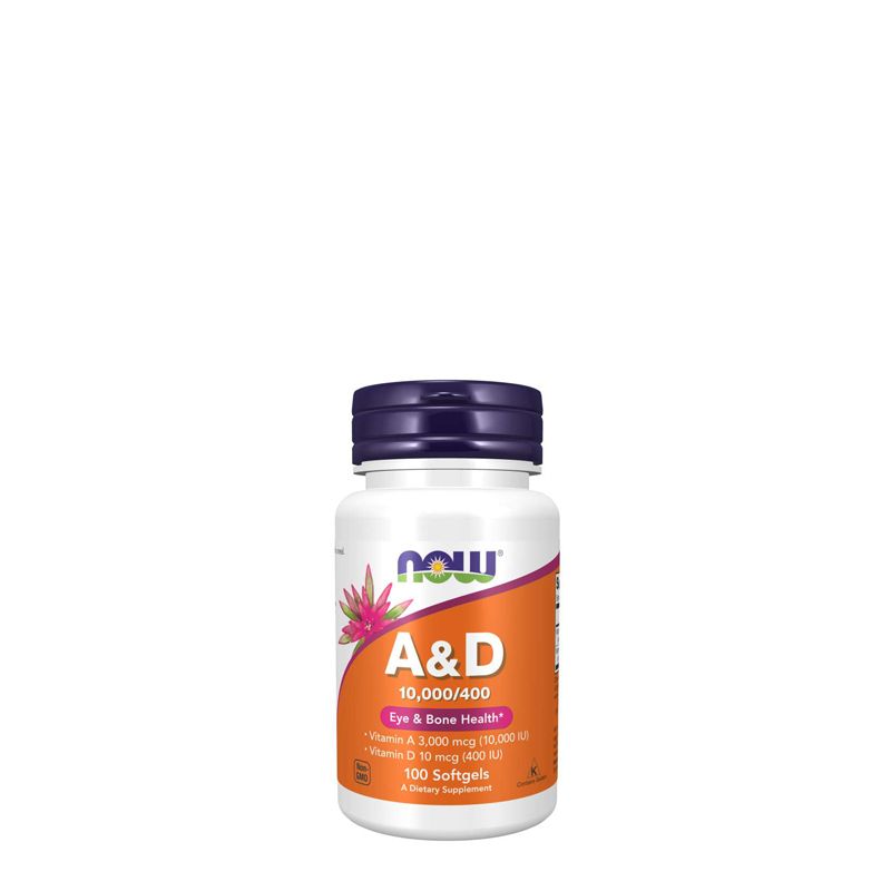 A & D vitamin 10 000/400 IU, Now Vitamin A&D, 100 kapszula
