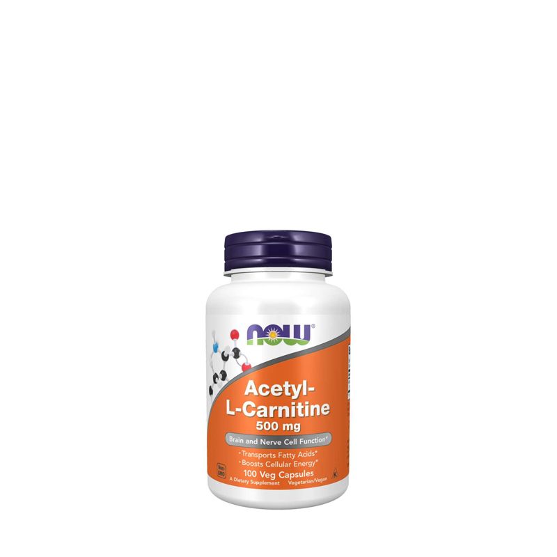 Acetil-l-karnitin 500 mg, Now Acetyl-L-Carnitine, 100 kapszula