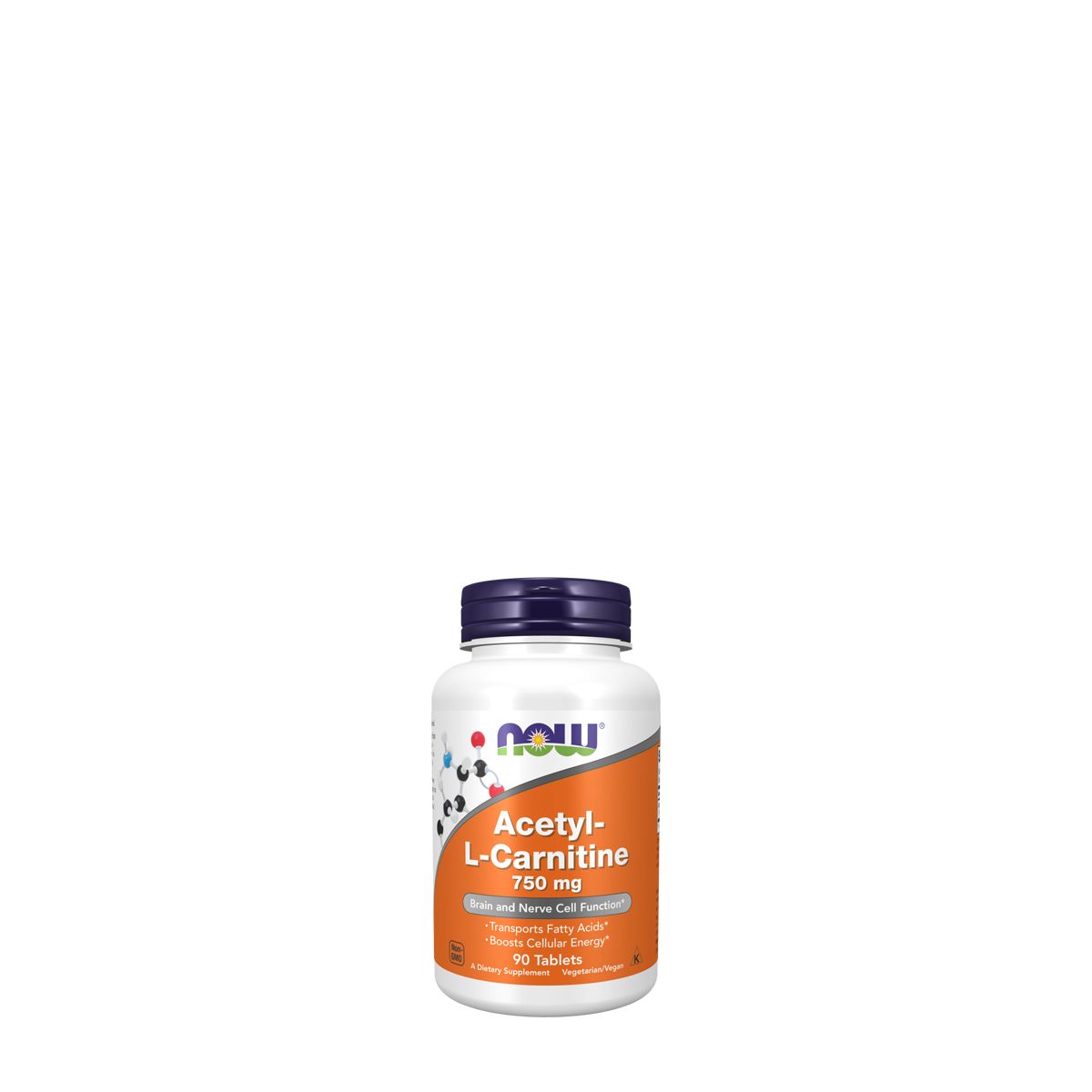 Acetil-l-karnitin 750 mg, Now Acetyl-L-Carnitine, 90 tabletta