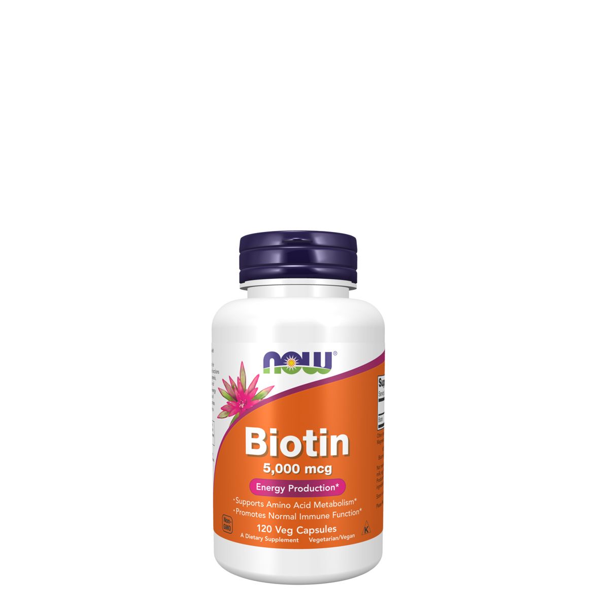 Biotin 5000 mcg, Now Biotin, 120 kapszula