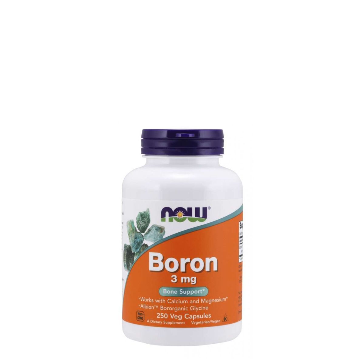 Csontstruktúra támogató bór 3 mg, Now Boron (Bororganic Glycine), 250 kapszula