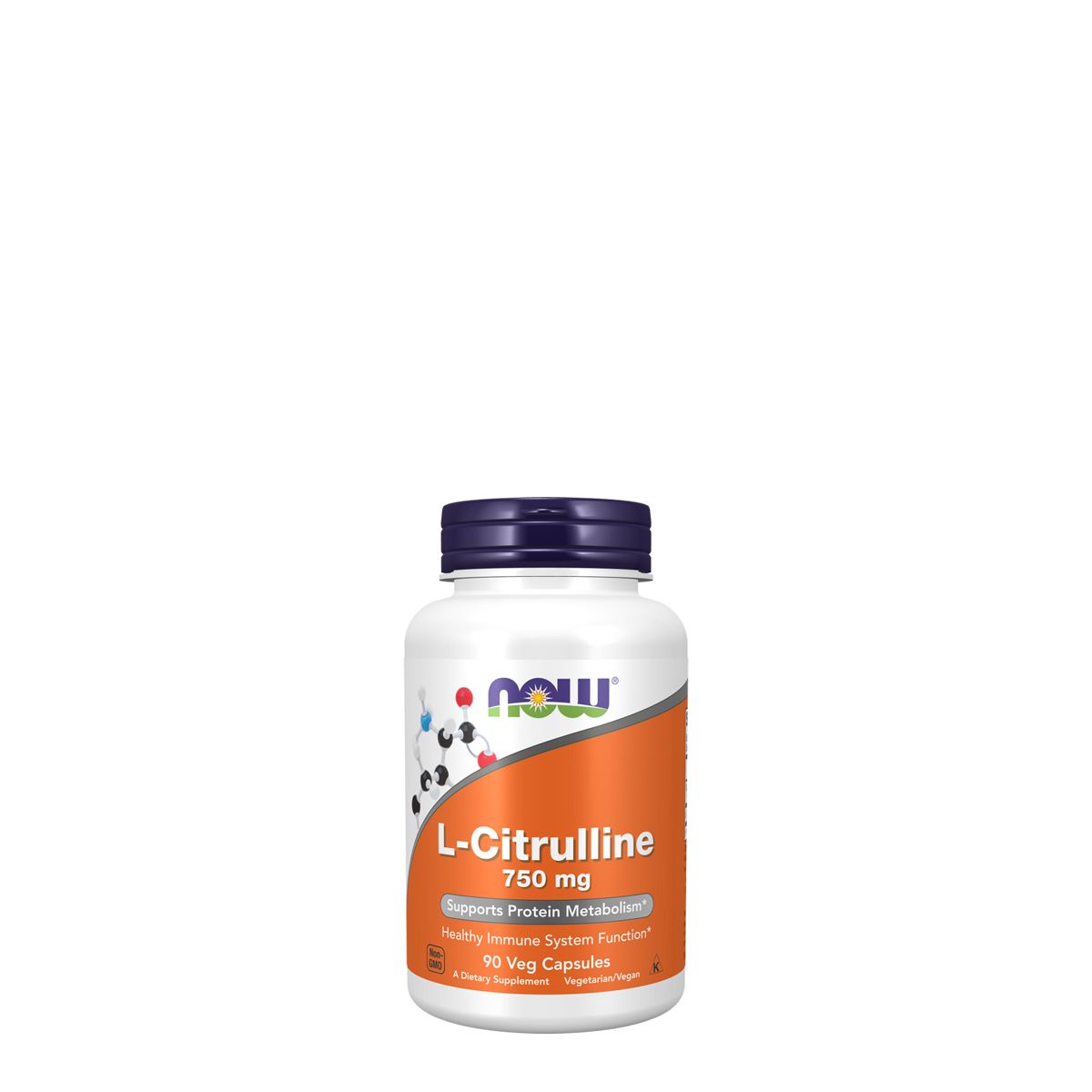 L-citrullin 750 mg, Now L-Citrulline, 90 kapszula