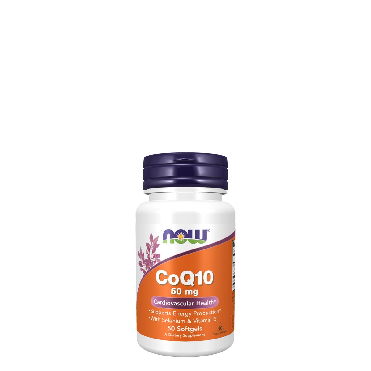 Q10 koenzim 50 mg, Now CoQ10 Cardiovascular Health, 50 kapszula