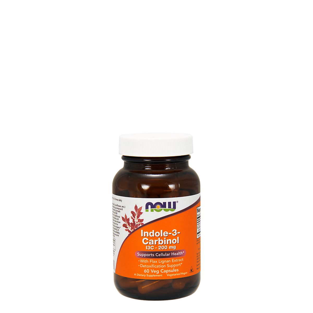 Sejtvédő indol-3-karninol 200 mg, Now Indole-3-Carbinol I3C, 60 kapszula