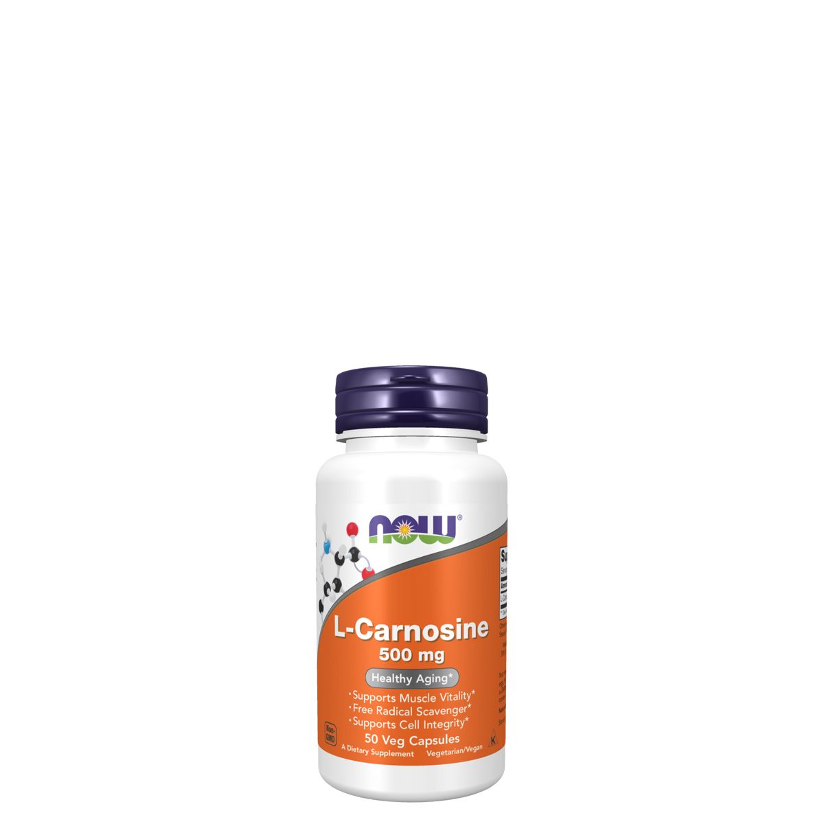 Öregedésgátló L-karnozin 500 mg, Now L-Carnosine, 50 kapszula