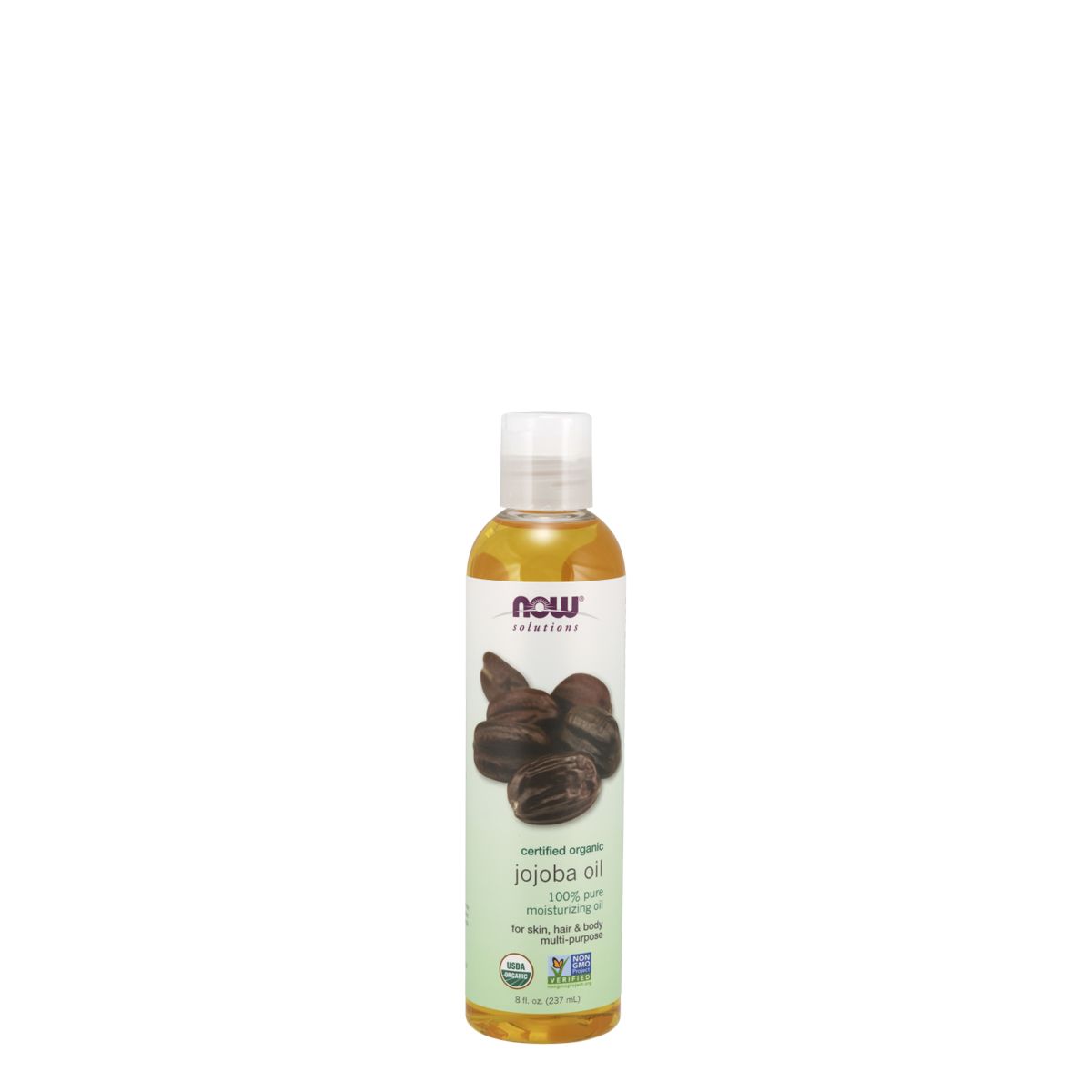100%-os tisztaságú bőrápoló jojobaolaj, Now Jojoba Oil, 237 ml