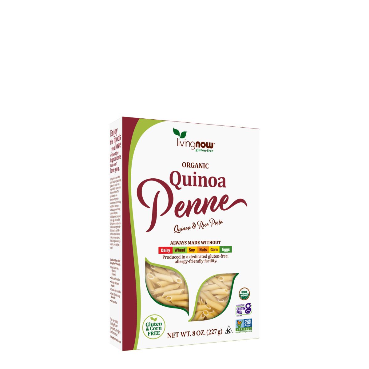 Quinoa penne tészta, Now Quinoa Penne Pasta, 227 g