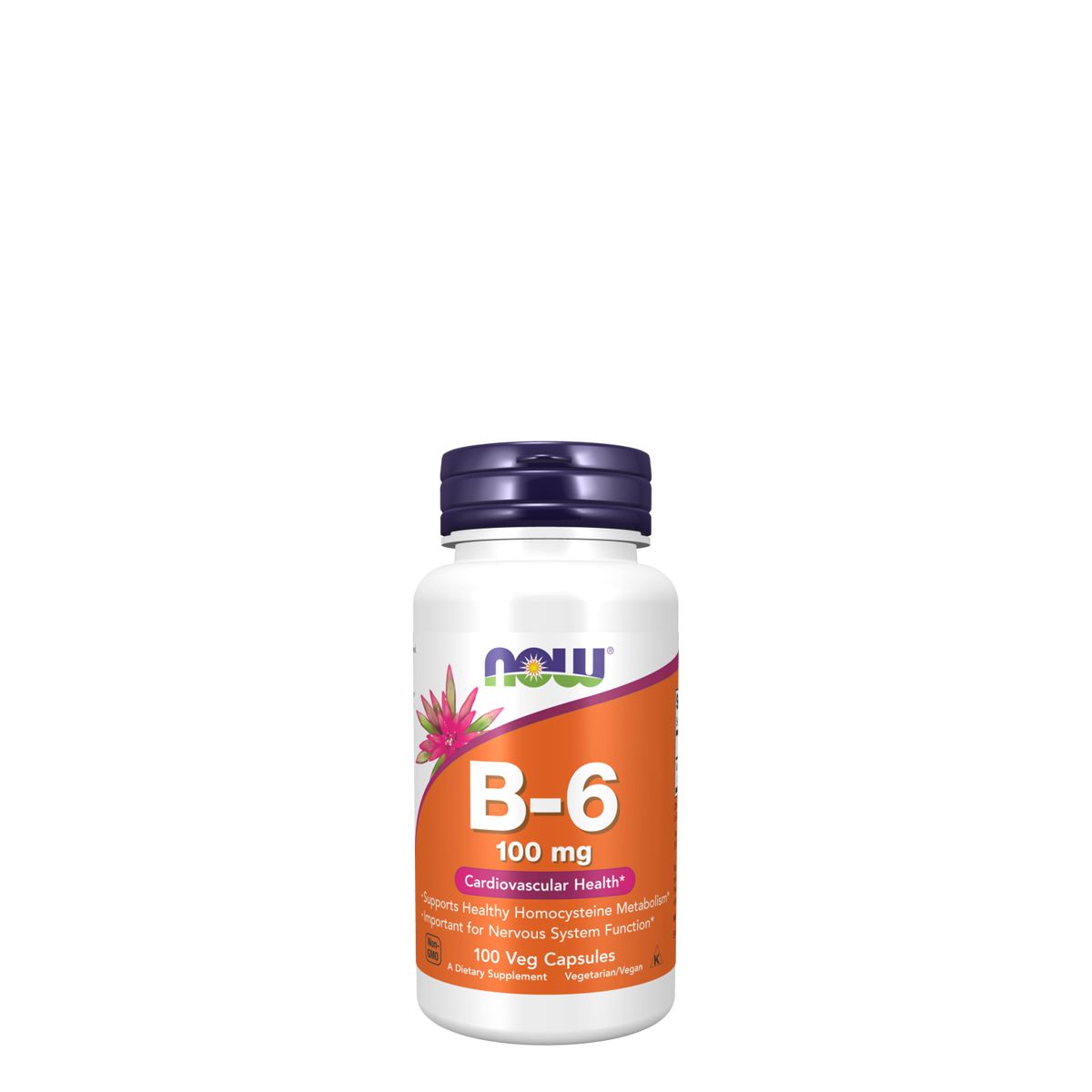 B-6 vitamin 100 mg, Now Vitamin B-6, 100 kapszula