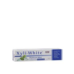 Xilites fehérítő fogkrém borsmenta és teafa olajjal, Now Xyliwhite Platinum Mint, 181 g