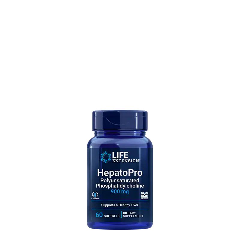 Májvédő foszfatidilkolin formula 900 mg, Life Extension Hepatopro, 60 kapszula