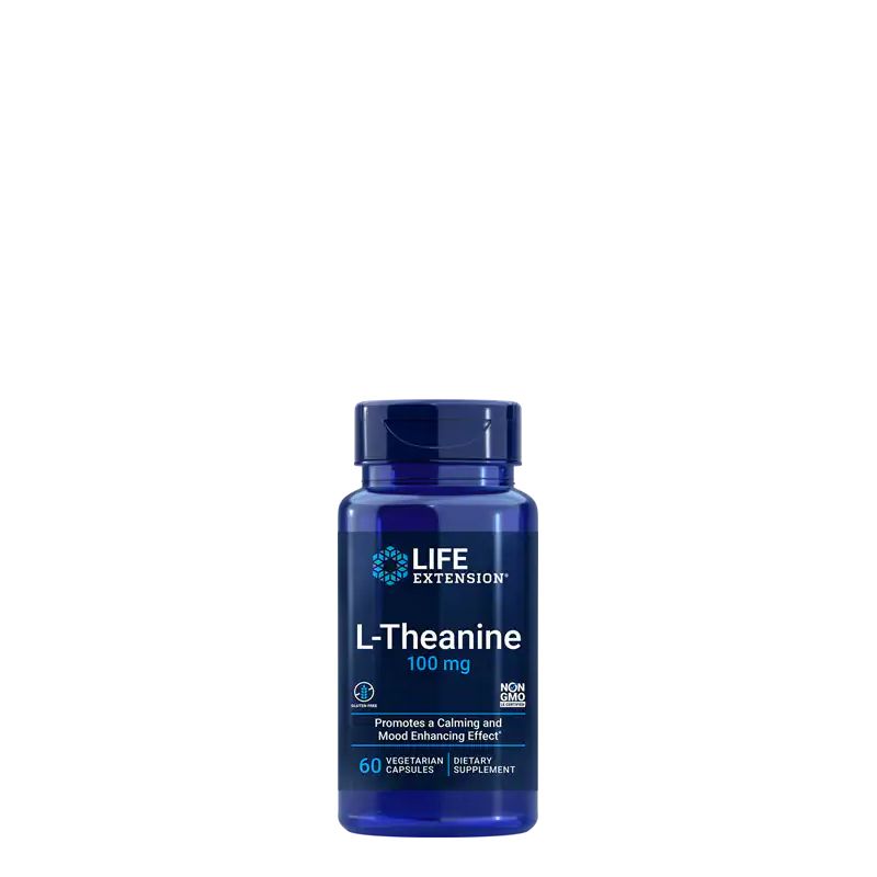 L-teanin aminosav 100 mg, Life Extension L-Theanine, 60 kapszula