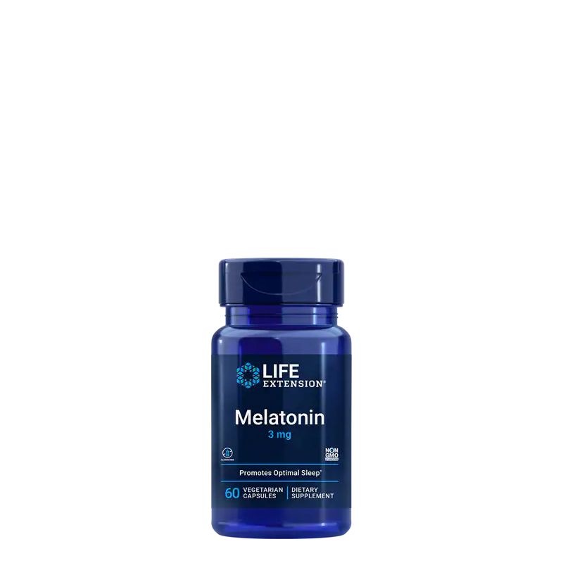 Nagydózisú melatonin 3 mg, Life Extension Melatonin, 60 kapszula