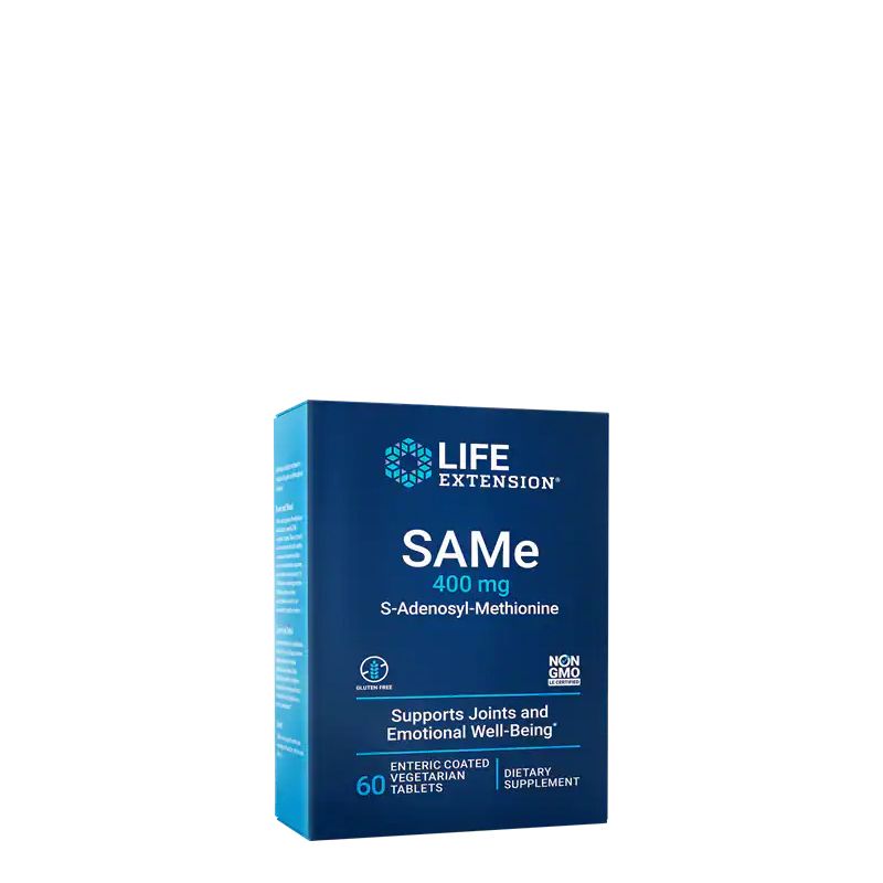 S-adenozil-metionin 400 mg, Life Extension SAMe, 60 tabletta