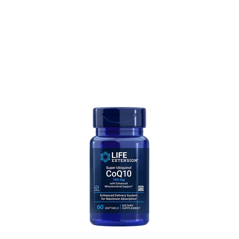 Q10 koenzim 100 mg, Life Extension Super Ubiquinol CO Q10, 60 kapszula