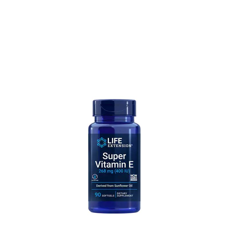 Magas biohasznosulású E-vitamin 400 IU, Life Extension Super Vitamin E, 90 kapszula