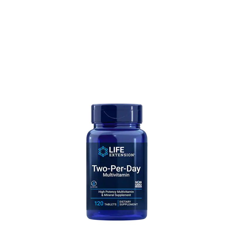 Magas dózisú multivitamin, Life Extension Two-Per-Day, 120 tabletta