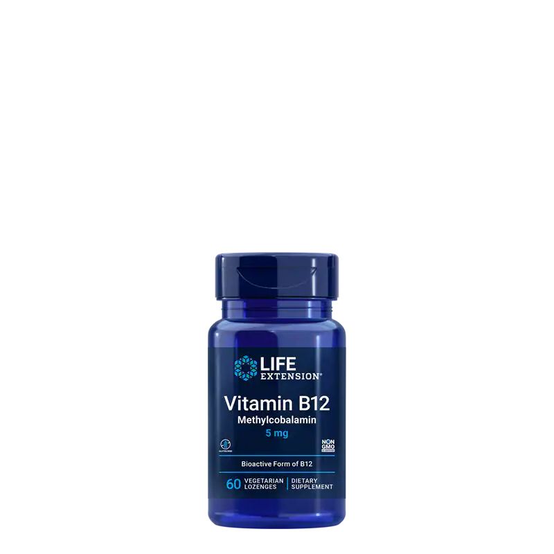 B12-vitamin metilkobalamin 5 mg, Life Extension Vitamin B12, 60 tabletta