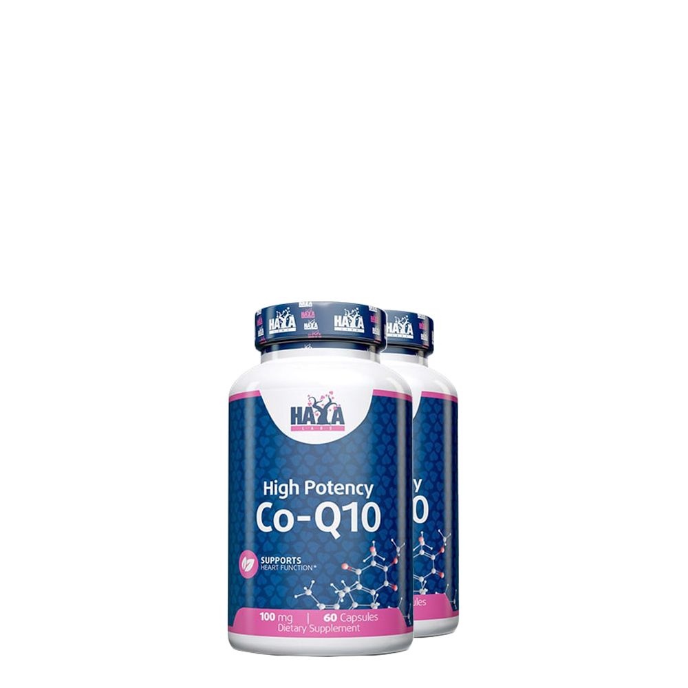 Q10 koenzim, 100 mg, Haya Labs High Potency Co-Q10, 2x60 kapszula