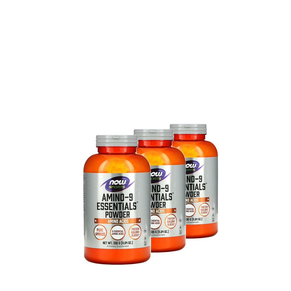 Eszenciális aminosav por, Now Amino 9 Essentials Powder, 3x330 g