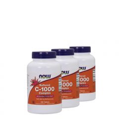 Elnyújtott felszívódású pufferelt C-vitamin, Now C-1000 Buffered, 3x180 tabletta