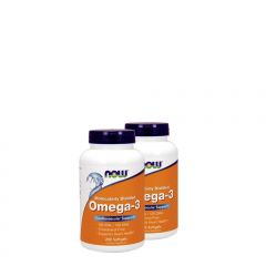 Molekulárisan desztillált halolaj 180 EPA/ 120 DHA, Now Omega-3, 2x200 kapszula