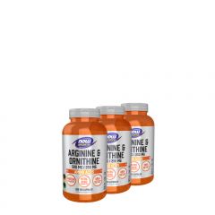 Arginin és ornitin, Now Arginine & Ornithine, 3x250 kapszula