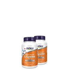 Dupla dózisú L-lizin 1000 mg, Now Double Strength L-Lysine, 2x100 tabletta