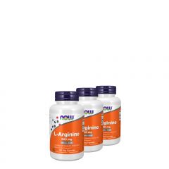 L-arginin aminosav 500 mg, Now L-Arginine, 3x100 kapszula