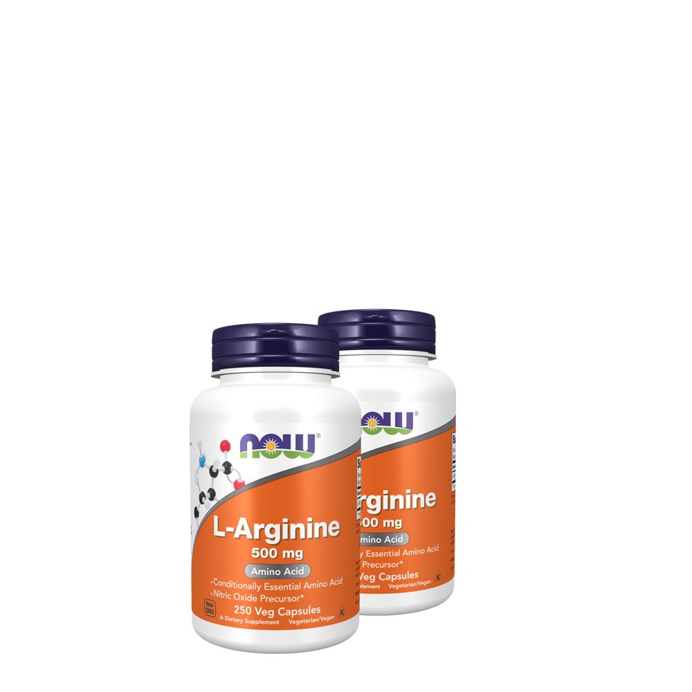 L-arginin aminosav 500 mg, Now L-Arginine, 2x250 kapszula