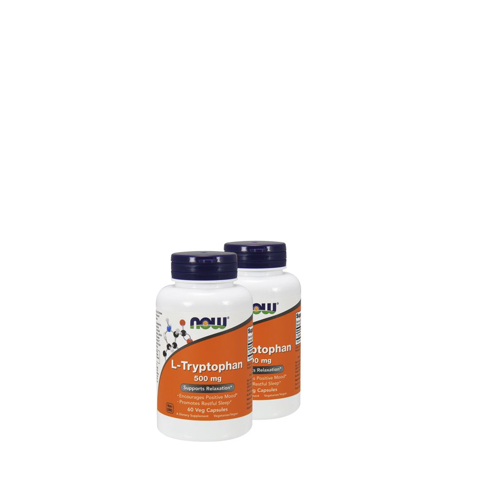 L-triptofán aminosav 500 mg, Now L-Tryptophan, 2x60 kapszula