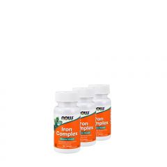 Vas komplex, magas biológiai hozzáférhetőségű, Now Iron Complex, 3x100 tabletta