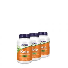 Szerves jód 150 mcg barnamoszatból, Now Kelp with Natural Iodine, 3x200 tabletta