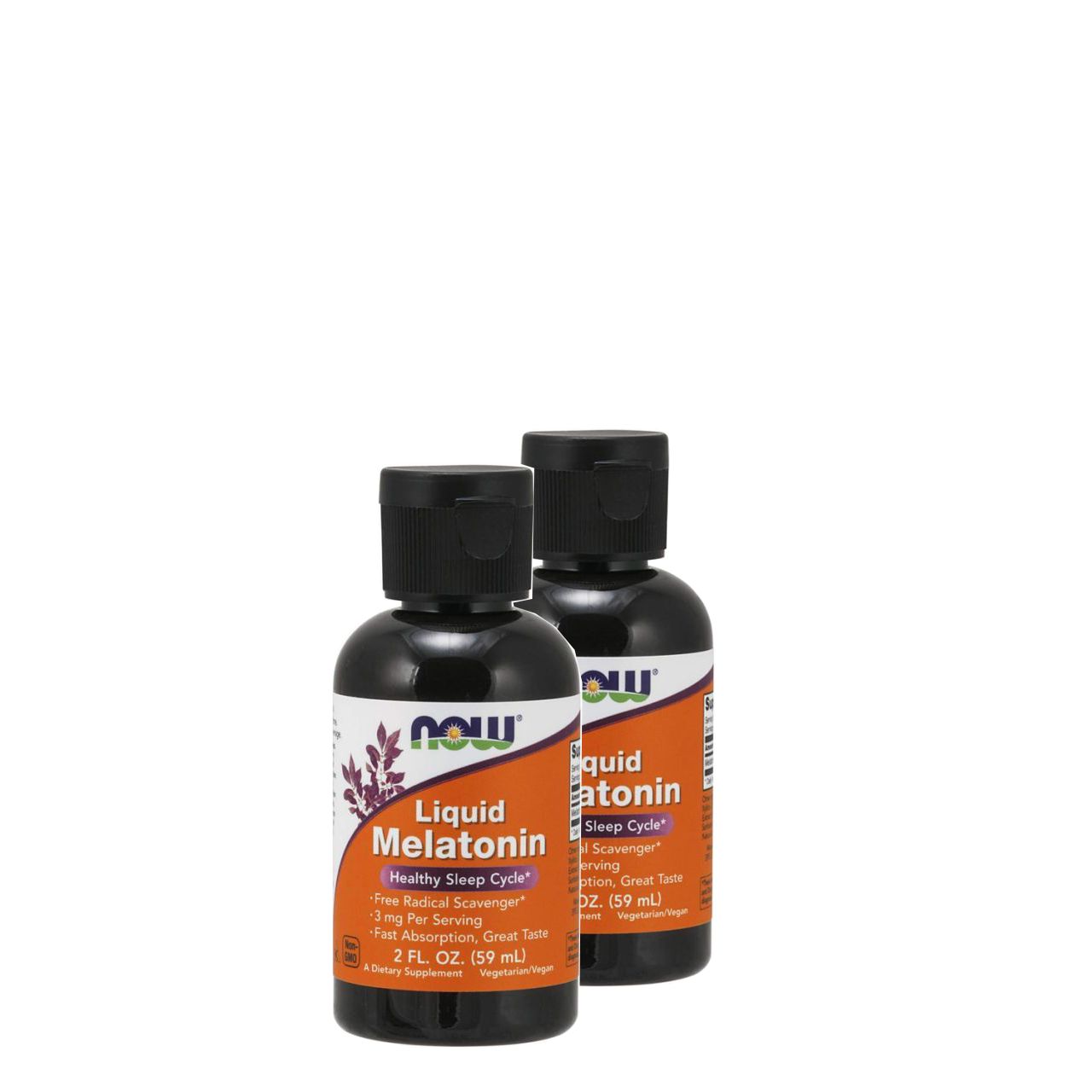 Folyékony melatonin 3 mg, Now Liquid Melatonin, 2x60 ml