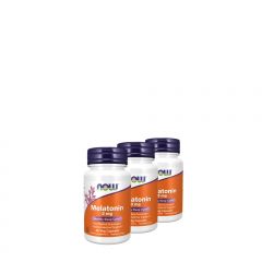 Melatonin 3 mg, Now Melatonin, 3x60 kapszula