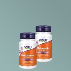 Melatonin 5 mg, Now Melatonin, 2x60 kapszula