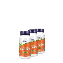 Bio spirulina 500 mg, Now Certified Organic Spirulina, 3x100 tabletta