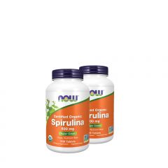 Bio spirulina 500 mg, Now Certified Organic Spirulina, 2x500 tabletta