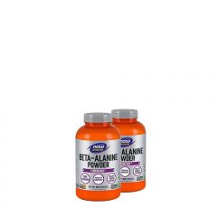 Béta-alanin por, Now Beta-Alanine Pure Powder, 2x500 g