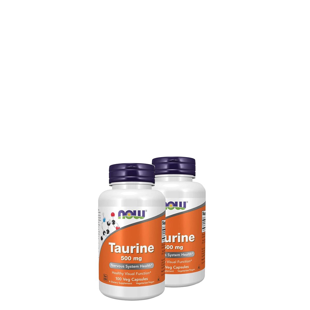 Taurin aminosav 500 mg, Now Taurine, 2x100 kapszula