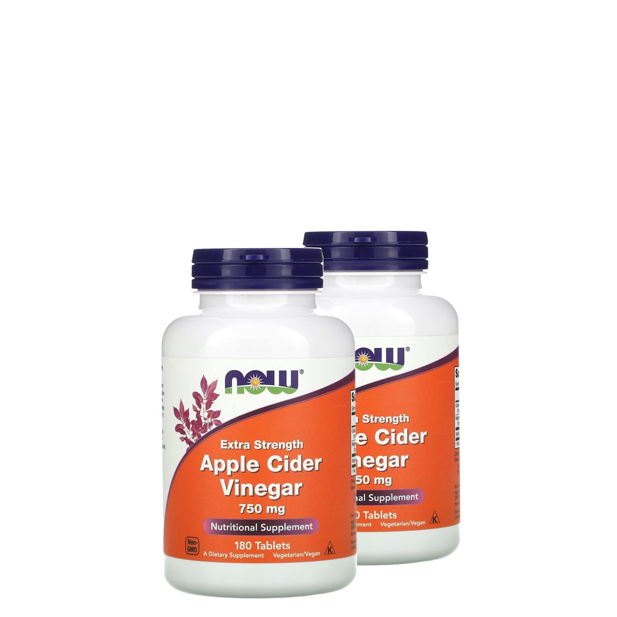 Extra dózisú almaecet 750 mg, Now Extra Strength Apple Cider Vinegar, 2x180 tabletta