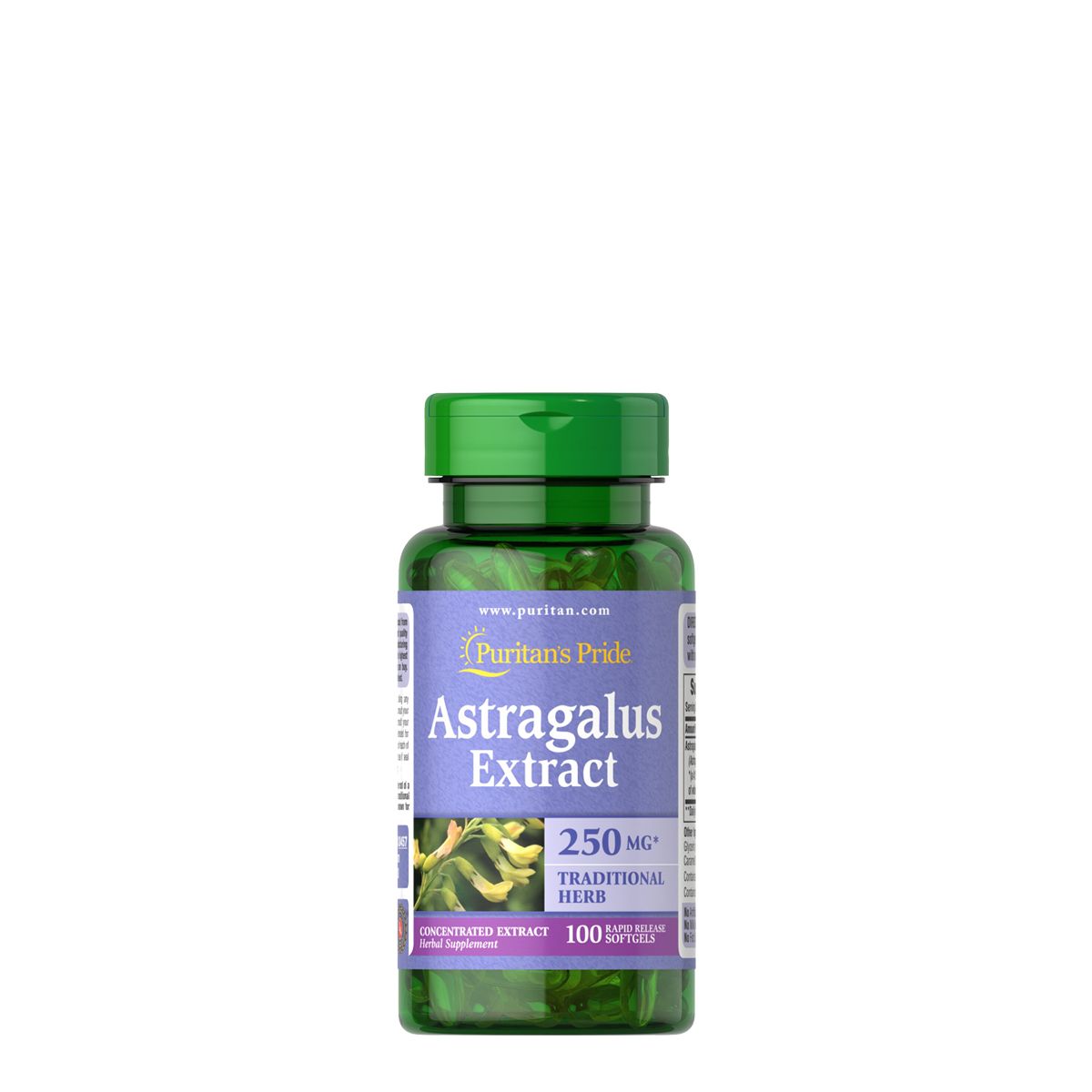 Kinai csüdfű gyökér 1000 mg, Puritan's Pride Astragalus Extract, 100 kapszula