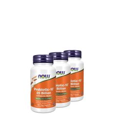 Probiotikum 25 milliárd CFU, Now Probiotic-10 25 Billion, 3x100 kapszula
