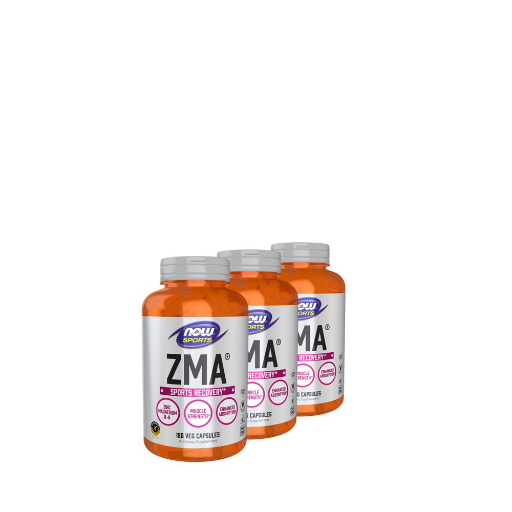 Cink-magnézium B-6 vitaminnal, Now ZMA, 3x180 kapszula