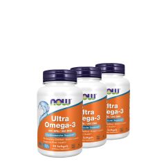 Nagydózisú halolaj 500 EPA/ 250 DHA, Now Ultra Omega-3, 3x90 kapszula