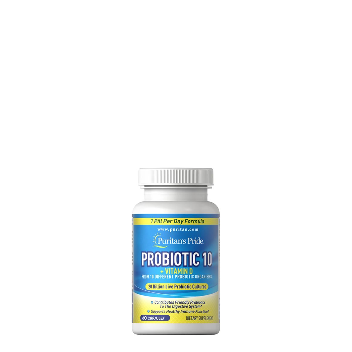 Probiotikum keverék 20 milliárd CFU, Puritan's Pride Probiotic 10, 60 kapszula